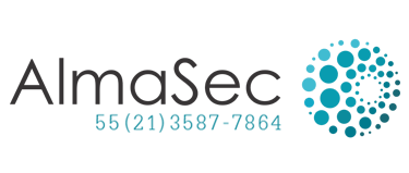 Logomarca e telefone AlmaSec Informatica